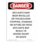 Signmission Safety Sign, OSHA Danger, 7" Height, Skylights Have Been Installed, Portrait OS-DS-D-57-V-2427 - alternate 1